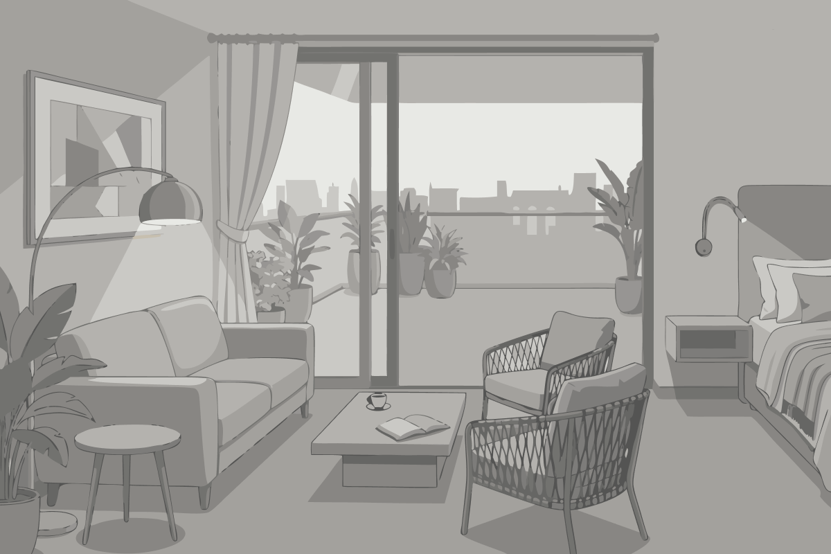 Studio with Terrace